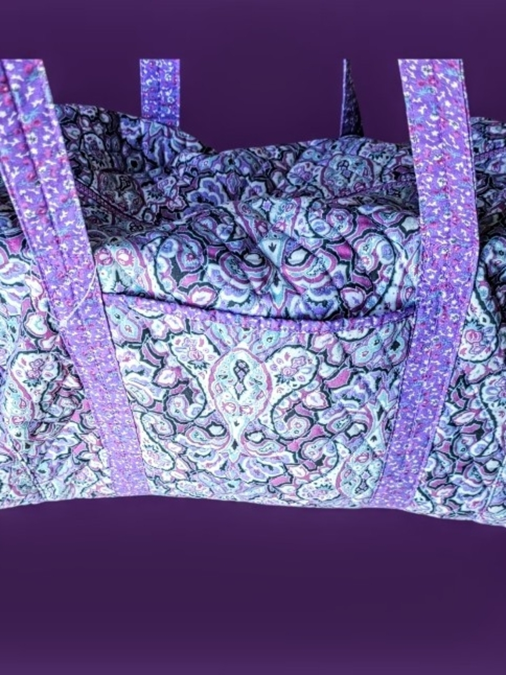 Vera Bradley Large Travel Duffel Bag "Floral Swirls"
